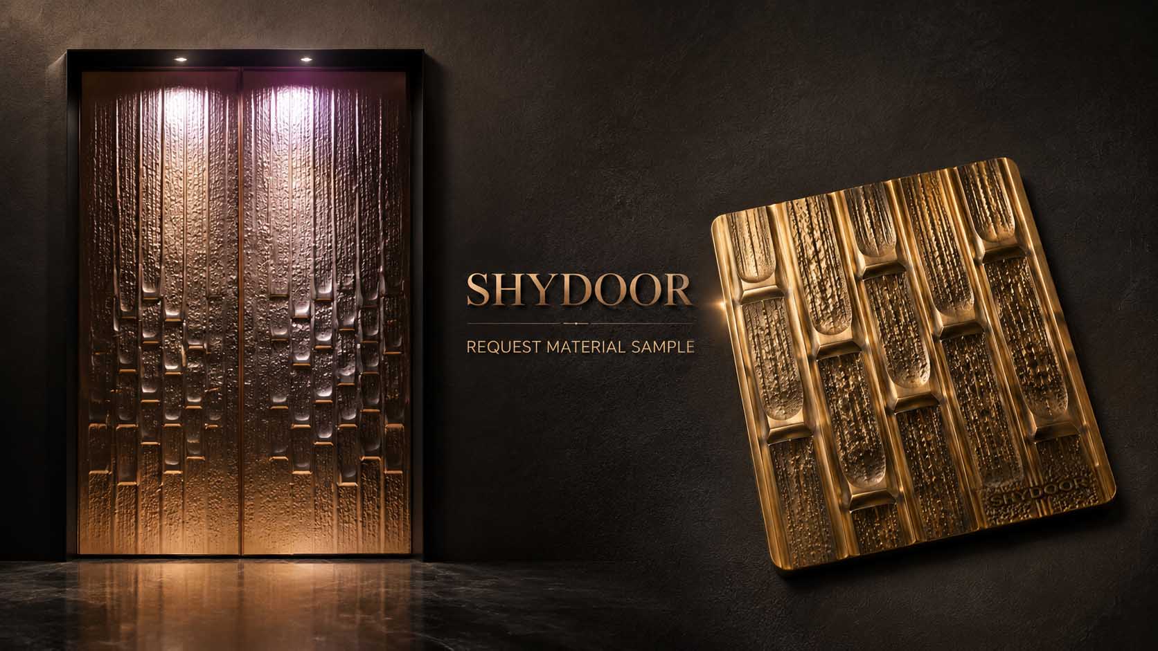 Linear Relief door and material sample
